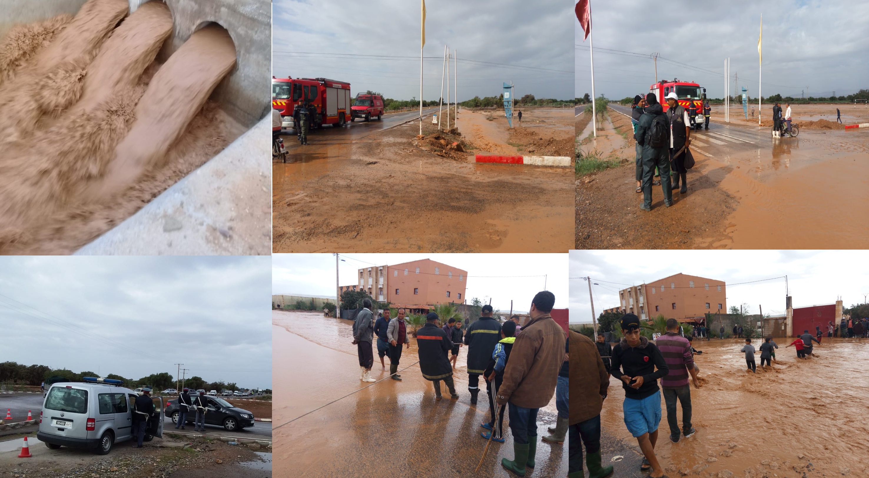 عامل انزكان يتفقد منطقة اولاد داحو بعد الفيضانات الجارفة