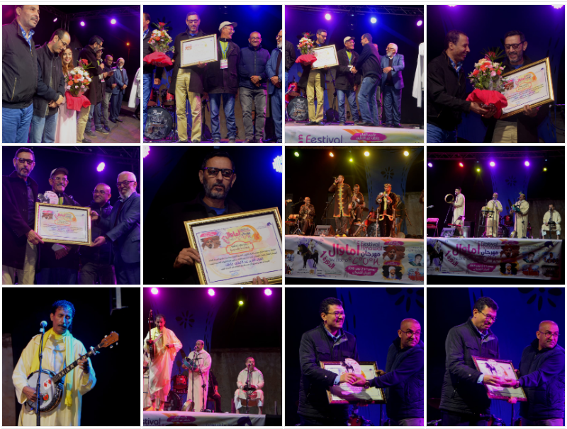 أشتوكة : تكريم عاطف وأزكاغ خلال اختتام فعاليات مهرجان أموال بانشادن