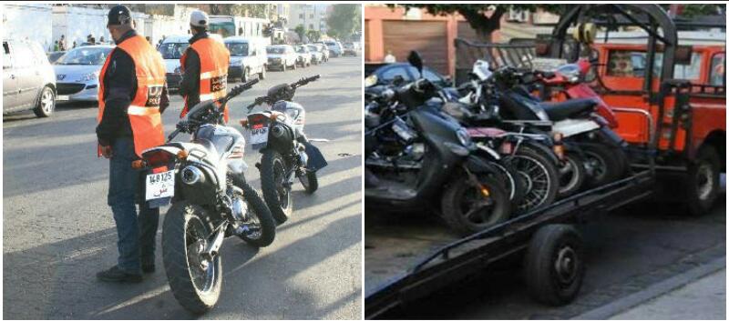 حجز أزيد من 15 دراجة نارية بدون تأمين في بيوكرى