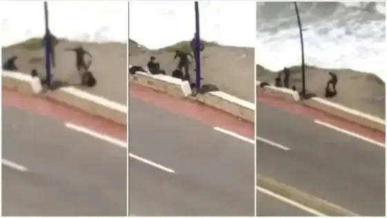 الفيديو الموثق لاعتداء على شخص بأحد شواطئ الفنيدق .. إخضاع المعتدي ومرافقيه لتدابير الحراسة النظرية
