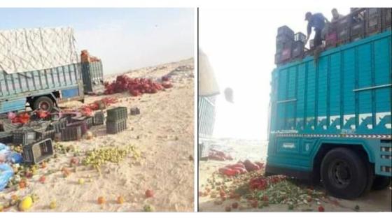 البوليساريو تتلف حمولة شاحنات مغربية بمعبر الكركرات