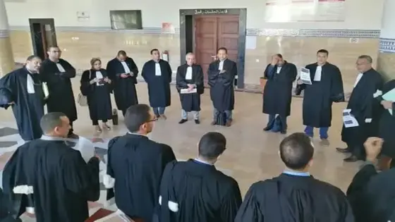 المحامون في وقفة احتجاجية بتزنيت