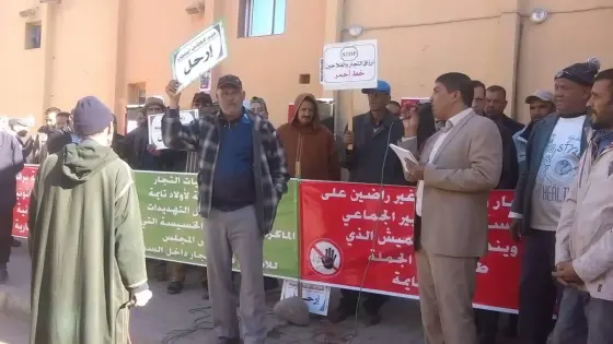 بالصور : دعوى قضائية تشعل الحرب بين تجار سوق الجملة بأولاد تايمة ورئيس المجلس الجماعي