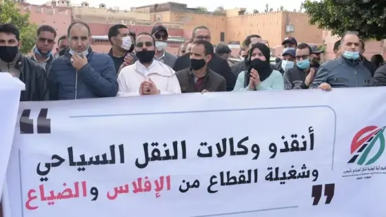 “مستقبل أسر كثيرة أصبح مهددا” ..أرباب النقل السياحي يحتجون ويطالبون الحكومة بالحوار