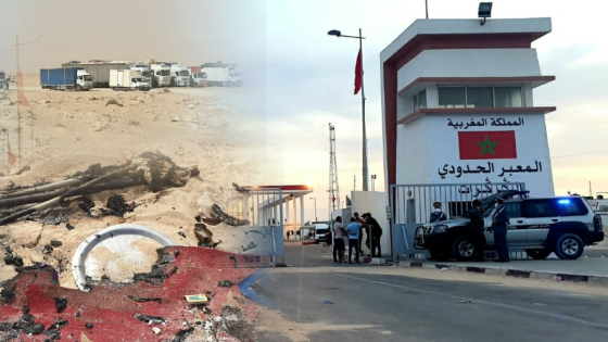 صور توثق لبقايا شرذمة البوليساريو بمعبر الكركارات