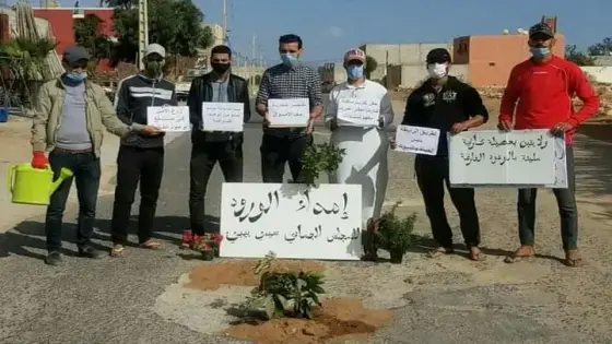 الورود لمجلس جماعي نسي تأهيل طريق في سيدي بيبي