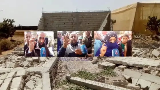 احتجاج ساكنة الصفاء بعد قرار الهدم