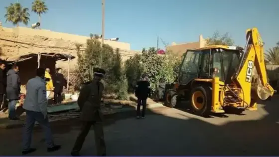 قائدة تشن حملة لتحرير المِلك العمومي بتارودانت