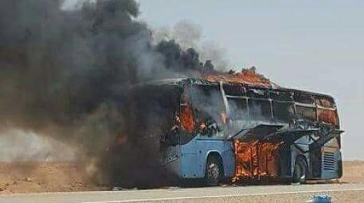 النيران تلتهم حافلة لنقل المسافرين نواحي أكادير