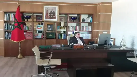 الحافدي يرأس اجتماعا عن بعد للوقوف على حالة تقدم مشروع المنطقة الحرة