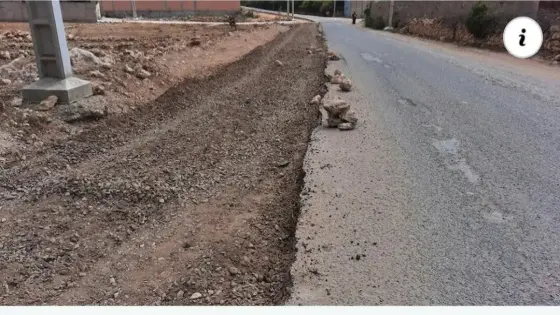 إستياء عارم حول نوعية أشغال طريق داخلية بسيدي بيبي