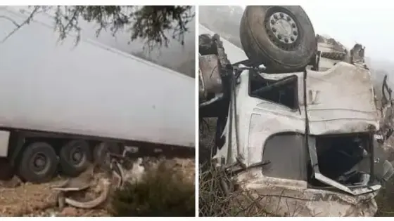 منعرجات ” طابوكا ” تقلب شاحنة ” رموك ” نواحي أكادير