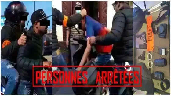 أمن البيضاء يوقف شخصين كانا يوثقان لتدخلات وهمية لرجال الشرطة