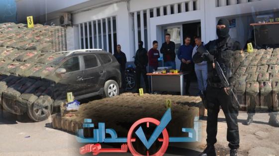 بالفيديو والصور ، اجهاض عملية تهريب طنين من المخدرات على متن شاحنة من طرف لابيجي اكادير