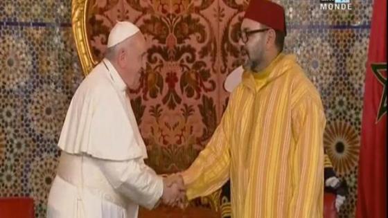 أمير المؤمنين يجري مباحثات على انفراد مع قداسة البابا فرانسيس
