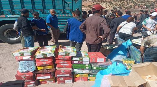 الأمن يحقق في استيلاء بقال وسائق على مواد غذائية لضحايا الزلزال