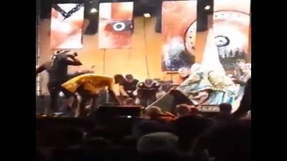 لحظات انهيار منصة مهرجان كناوة صويرة
