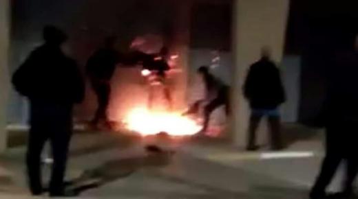 مواطن يضرم النار في جسده أمام مقر الباشوية بمدينة تزنيت
