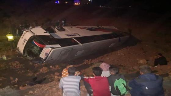 انقلاب ” حافلة ” بطريق ” تيشكا ” بورزازات