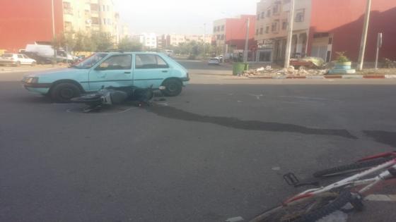 طاكسي تعطب صاحب دراجة نارية في إنزكان