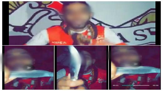 المصالح الأمنية لاكادير توقف شابا هدد بتعنيف جمهور نادي رياضي عبر شريط فيديو