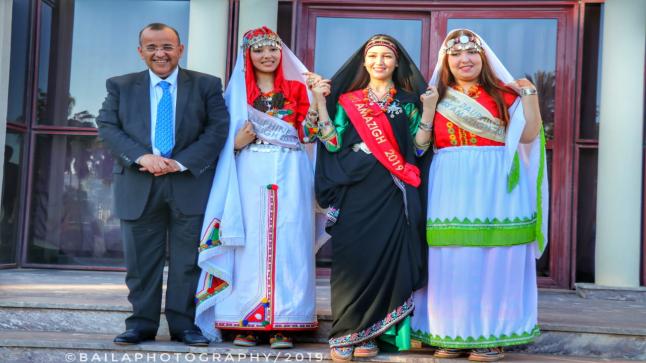 بالفيديو ، عامل انزكان أيت ملول يستقبل ملكة جمال الأمازيغ