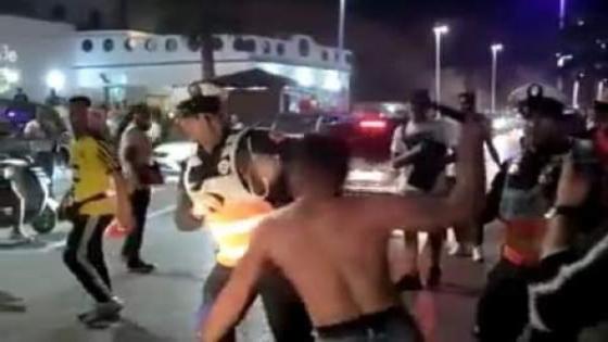 الحبس للمعتدي على رجال الامن .