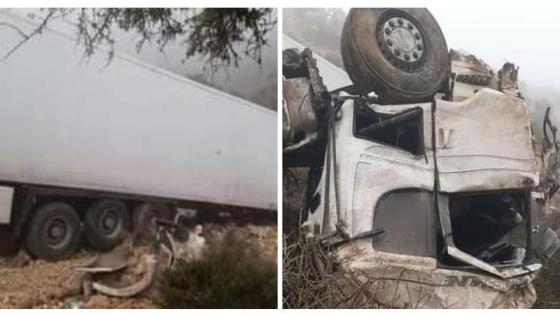 منعرجات ” طابوكا ” تقلب شاحنة ” رموك ” نواحي أكادير
