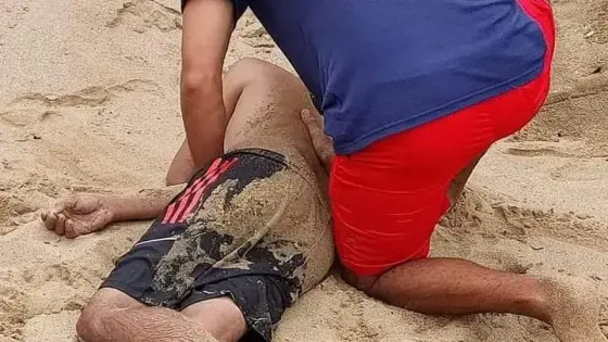 إنقاذ شاب من موت محقق بشاطىء سيدي وساي