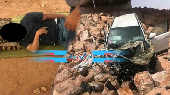 سيارة مندوب للصحة تسقط من أعلى قنطرة في طانطان