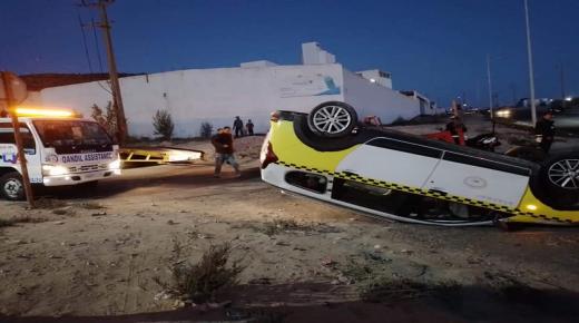 أكادير:إصابات خطيرة في حادثة سير غريبة بين 3 سيارات بقلب أكادير