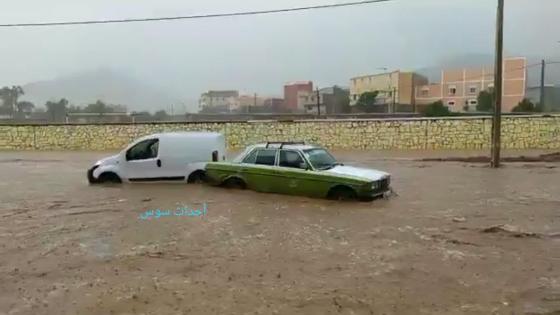 سيول مائية تغرق ” إيغرم ” نواحي تارودانت