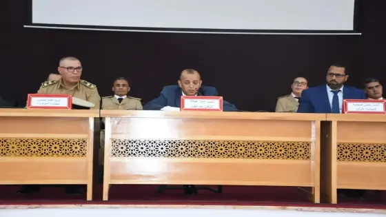 السيد إسماعيل أبو الحقوق عامل عمالة إنزكان أيت ملول  يترأس حفل تنصيب السادة رجال السلطة الجدد.