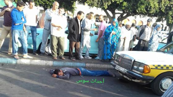 فوضى الإزدحام تسبب جنحة بمحطة الطاكسيات في انزكان