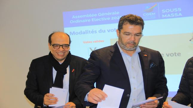 الإتحاد العام لمقاولات المغرب بجهة سوس ماسة يجديد الثقة في السيد ادريس بوتي