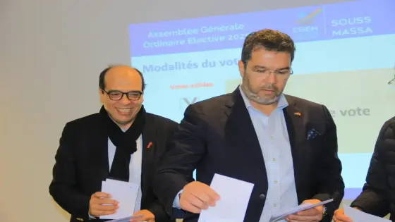 الإتحاد العام لمقاولات المغرب بجهة سوس ماسة يجديد الثقة في السيد ادريس بوتي