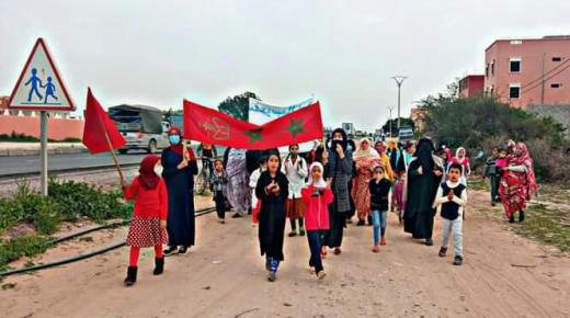 فتح طريق يخرج نسوة للاحتجاج باحشاش في سيدي بيبي