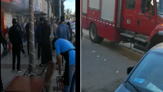اكادير : فيديو ، تدخل رجال الاطفاء اخمد حريقا مهولا كاد يتسبب في انفجار باحدى محلات الحلويات بحي السلام