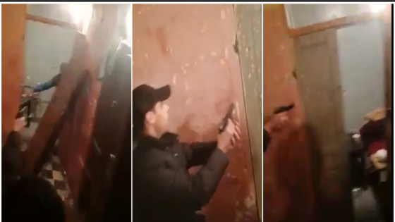 بالفيديو : تدخل أمنى بالسلاح الوظيفي لتوقيف مشتبه فيه والأخير يحتمي ب “الكاتريات ” ويهدد ب ” البوطة “