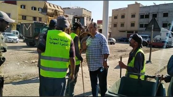 رئيس جماعة الدشيرة يشرف على حملة للنظافة واسعة بالمنطقة