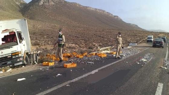 شاحنة للسمك تخلف خسائر فادحة نواحي سيدي إفني
