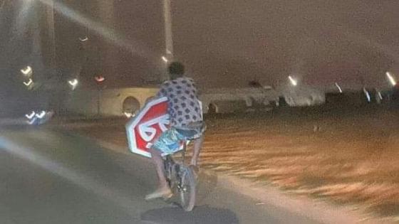 مصير الشاب الذي عمد إلى سرقة علامة “قف”
