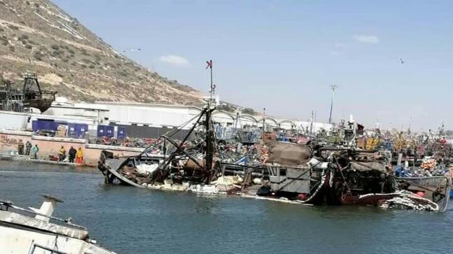 غرق مركب للصيد الساحلي بميناء أكادير