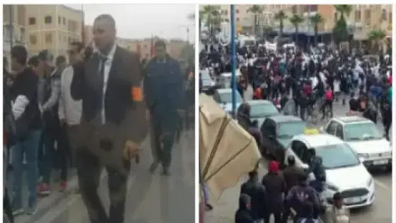 عناصر الأمن بأولاد تايمة تخطف الأضواء خلال الاحتجاجات التلاميذية ضد “الساعة الجديدة”