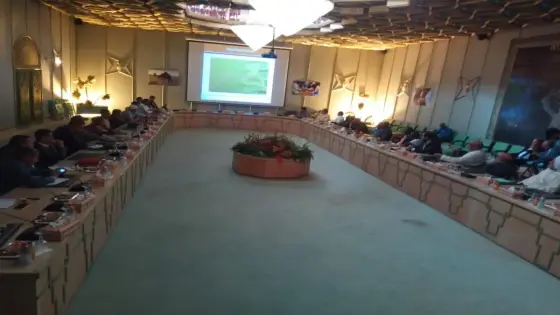بالفيديو ، حمدي ولد الرشيد يستقبل وفدا صحفيا من سوس ويشرح المخطط التنموي لحهة العيون