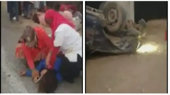 اصابة عمال زراعيين بعد انقلاب بيكوب بأيت عميرة