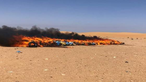 العيون : إتلاف كميات من المخدرات والمواد المهربة المحجوزة في عمليات متفرقة
