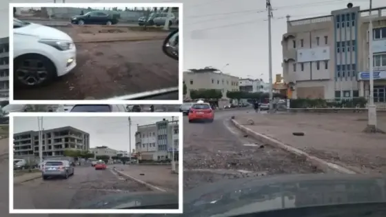 حفر عميقة بقلب أكادير السياحية تعمق معاناة السائقين وتتسبب في اختناق مروري رهيب