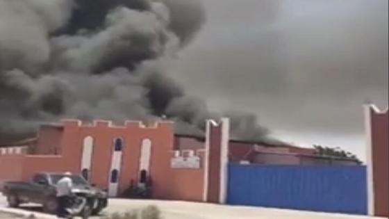 اندلاع حريق مهول بتعاونية فلاحية بإنشادن