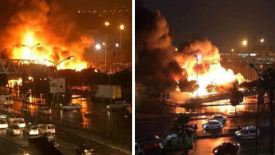 بالفيديو… إندلاع حريق، في مخيم المهاجرين من دول جنوب الصحراء، بالقرب من محطة ولاد زيان في مدينة الدار البيضاء.